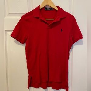 Men’s red Ralph Lauren polo